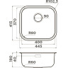 Мойка OMOIKIRI OMI 44-U/IF-GM нерж.сталь/вороненая сталь 4993191